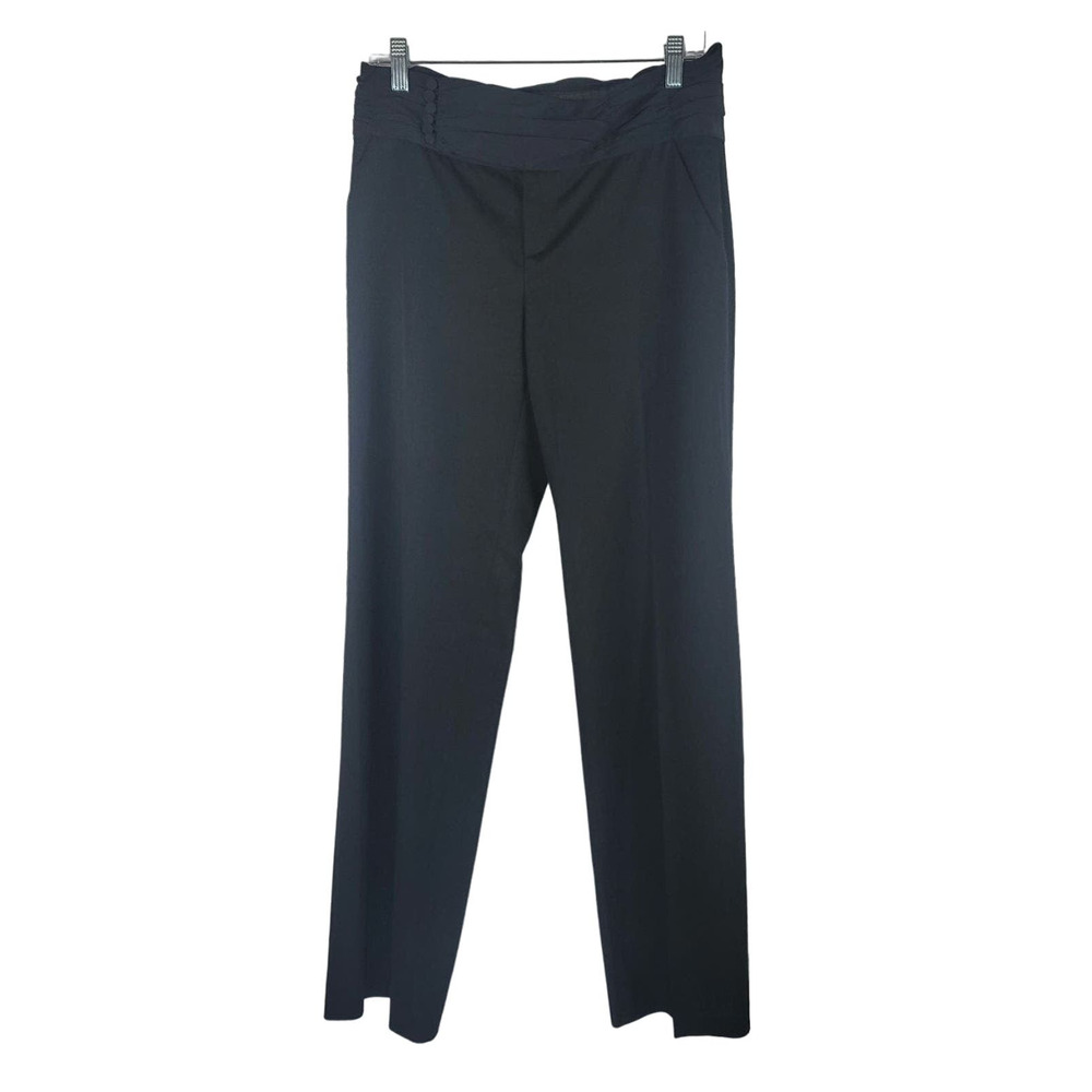 Elevenses Anthopologie Straight Leg Business Work Wear Black Dress Pants 8